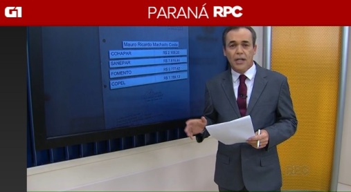 Screen da reportagem do Jornal Paraná da RPC em 16/06/2015
